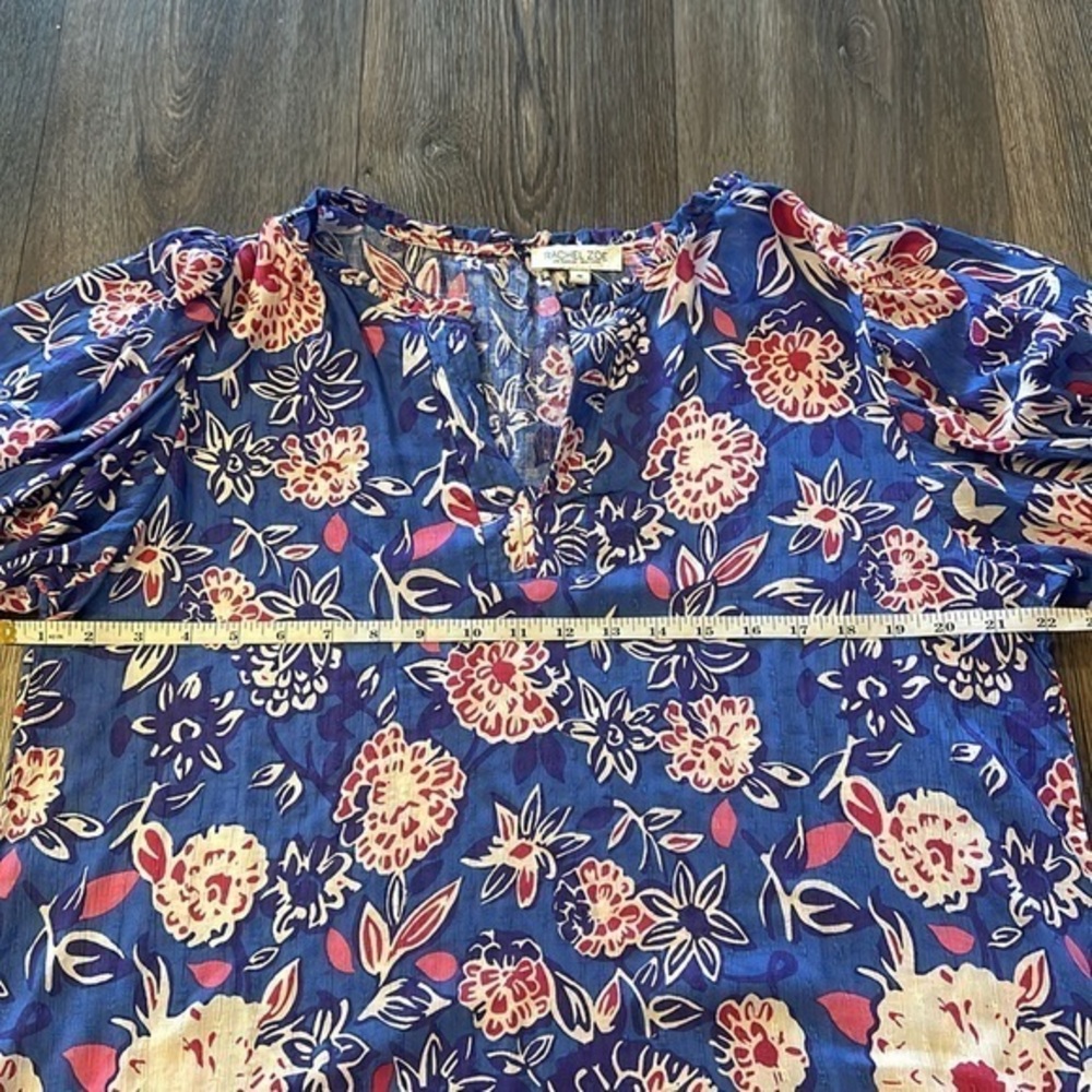 Rachel Zoe peasant blouse w puff sleeves, oversized fit. Sz M - Picture 5 of 5